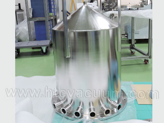 依客戶圖稿需求製作鐘罩型真空腔體