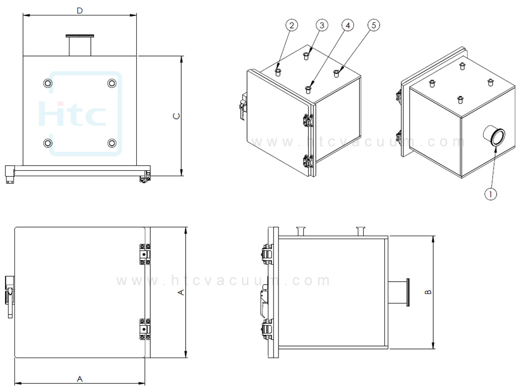 Box shape vacuum chamber Schematic