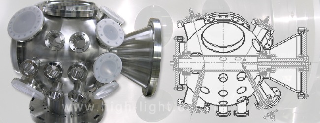 16” 球型客製化超高真空(UHV)腔體