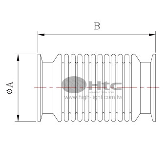 Teflon bellows with Metal flange frame