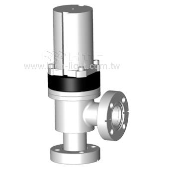 CF Flange with Bellows Attached Reed Sensor(Europe) Angle Valves | Pneumatically Actuated