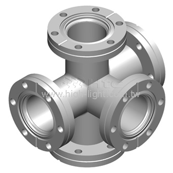 真空五通管 | 真空管件 Vacuum Fitting : Htc日扬真空