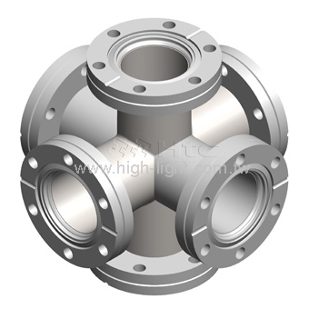 真空六通管 Cube正立方体 | 真空管件 Vacuum Fitting : Htc日扬真空