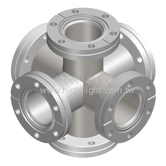 真空六通管 Cube正立方体 | 真空管件 Vacuum Fitting : Htc日扬真空