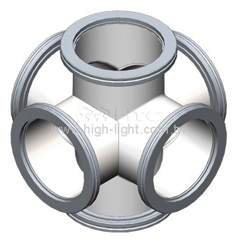 真空六通管 Cube正立方体 | 真空管件 Vacuum Fitting : Htc日扬真空