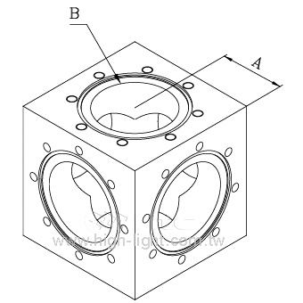 CF CUBES 正立方体六通-英制牙孔