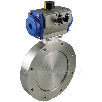 Pneumatic butterfly valve for gas flow control pneumatic actuators valves | Htc vacuum
