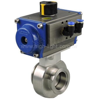Pneumatic butterfly valve for gas flow control pneumatic actuators valves | Htc vacuum